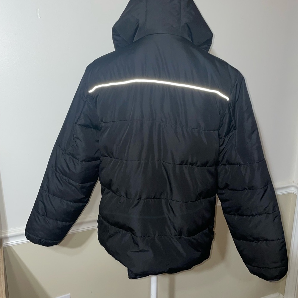 Swiss Tech Black Puffer Jacket for Kids, Size XXL, with Soft Lined Hoodie - Picture 4 of 13